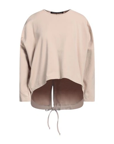 Shop Alessio Bardelle Woman Sweatshirt Beige Size M Cotton, Elastane
