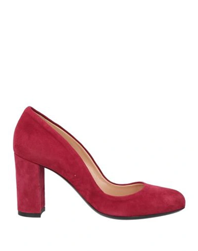Shop Roberto Serpentini Woman Pumps Brick Red Size 7 Soft Leather