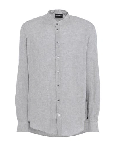 Shop Emporio Armani Man Shirt Beige Size Xl Linen
