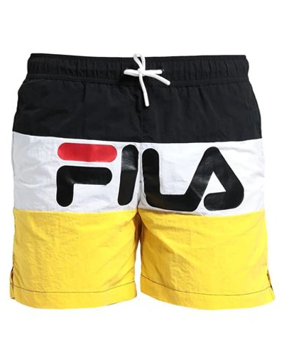 Shop Fila Man Swim Trunks Black Size M Nylon