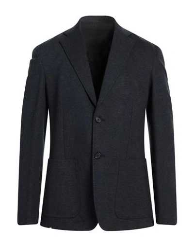 Dondup Man Blazer Midnight Blue Size 40 Viscose, Polyamide, Elastane In Blue