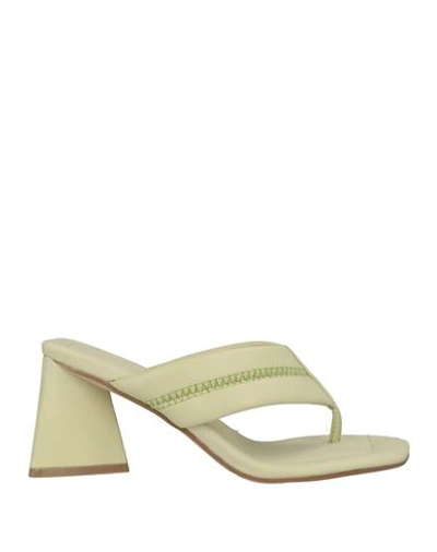 Shop Bruno Premi Woman Thong Sandal Light Green Size 8 Soft Leather