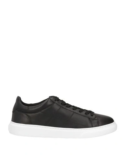 Shop Hogan Man Sneakers Black Size 9 Soft Leather