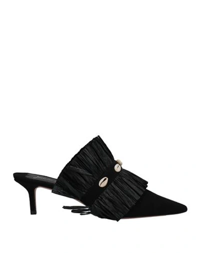 Jean-michel Cazabat Woman Mules & Clogs Black Size 8 Leather In Black