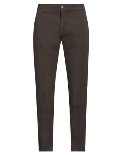 Costume National Man Pants Chocolate Brown Size 40 Cotton, Elastane In Brown