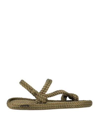 Bohonomad Woman Espadrilles Military Green Size 11 Textile Fibers In Green