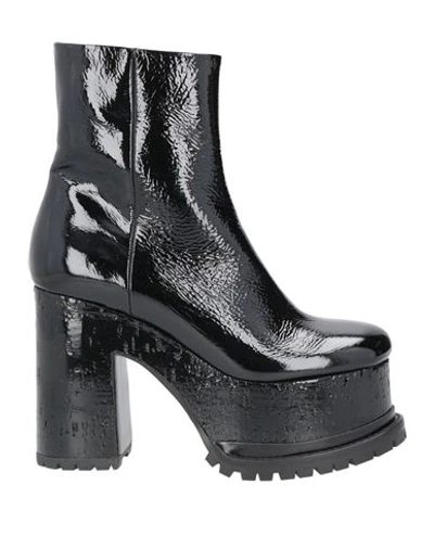 Haus Of Honey Woman Ankle Boots Black Size 10 Soft Leather In Black