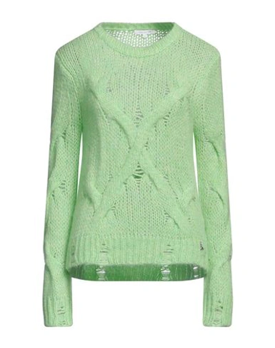 Shop Patrizia Pepe Woman Sweater Acid Green Size 2 Viscose, Polyamide, Wool, Mohair Wool