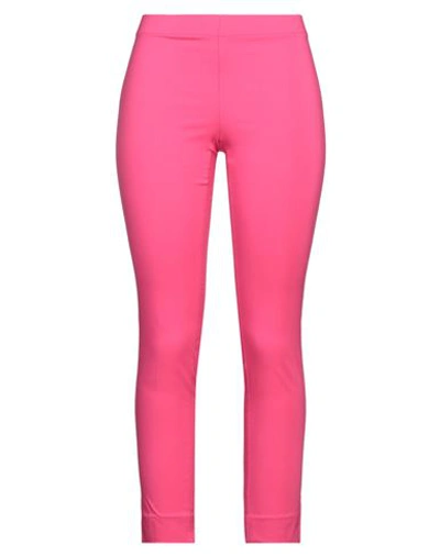 Shop Tensione In Woman Leggings Fuchsia Size L Viscose, Polyamide, Elastane In Pink