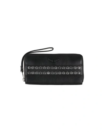 Shop Zadig & Voltaire Woman Wallet Black Size - Bovine Leather