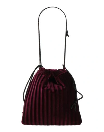 Shop Anita Bilardi Woman Shoulder Bag Deep Purple Size - Textile Fibers