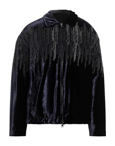 Shop Emporio Armani Man Jacket Purple Size 40 Viscose, Polyamide, Wool, Polyester, Elastane