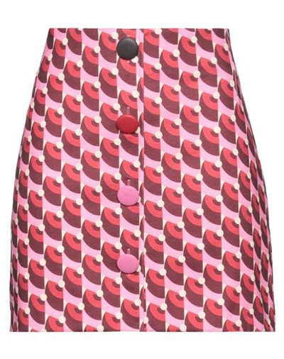 Shop Maliparmi Malìparmi Woman Mini Skirt Fuchsia Size 8 Polyester, Elastane In Pink