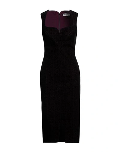 Shop Chiara Boni La Petite Robe Woman Midi Dress Black Size 8 Polyamide, Elastane