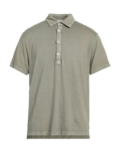 Shop Boglioli Man Polo Shirt Military Green Size L Cotton, Cashmere