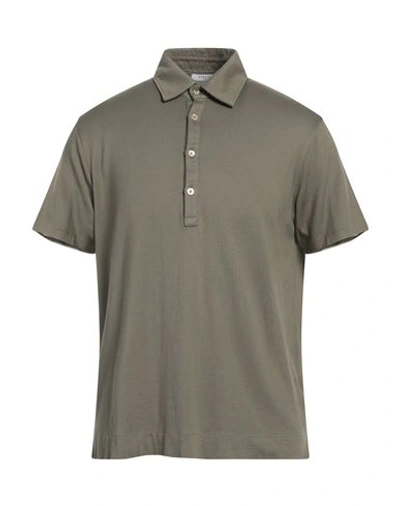 Shop Boglioli Man Polo Shirt Sage Green Size M Cotton, Cashmere