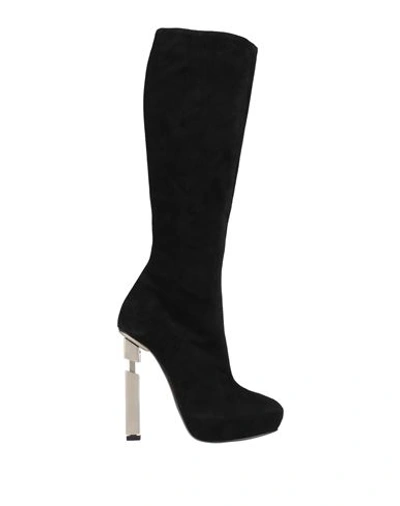 Julia Haart Woman Knee Boots Black Size 11 Soft Leather In Black