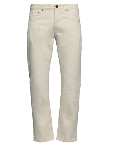 Shop Devore Incipit Man Jeans Ivory Size 34 Cotton In White