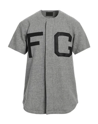 Shop Fear Of God Man Shirt Grey Size M Wool, Nylon