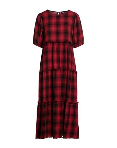 Shop Desigual Woman Midi Dress Red Size M Cotton