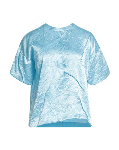 Shop Rejina Pyo Woman Top Sky Blue Size L Polyester