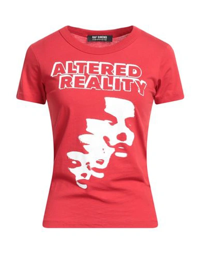 Raf Simons 'altered Reality' Print T-shirt In Red