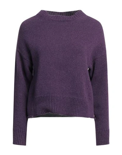 Shop Alpha Studio Woman Sweater Purple Size 12 Wool, Alpaca Wool, Polyamide