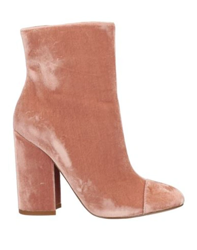 Shop Kendall + Kylie Woman Ankle Boots Camel Size 6.5 Textile Fibers In Beige