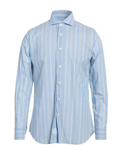 Shop Caliban Man Shirt Light Blue Size 15 ¾ Cotton