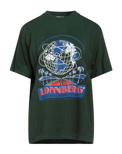 Shop Margaux Lonnberg Woman T-shirt Dark Green Size 1 Cotton