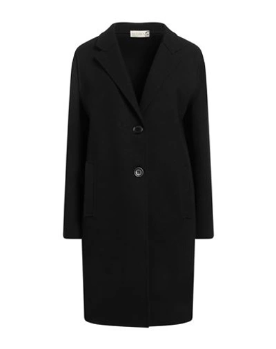 Shop Haveone Woman Overcoat & Trench Coat Black Size M Polyester