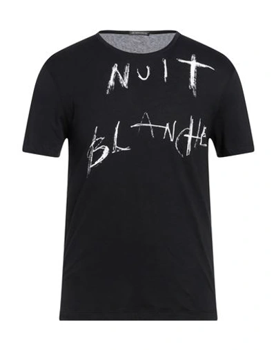 Shop Ann Demeulemeester Man T-shirt Black Size Xl Cotton