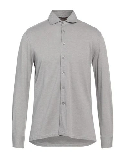 Shop Doriani Man Shirt Grey Size Xs Cotton, Cashmere