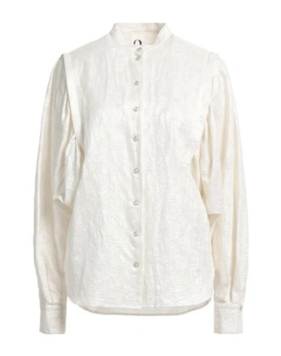 Shop 8pm Woman Shirt Off White Size L Cotton, Linen, Polyamide