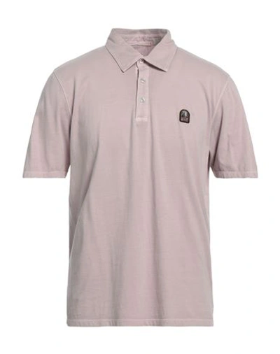 Parajumpers Man Polo Shirt Pastel Pink Size Xl Cotton In Pink