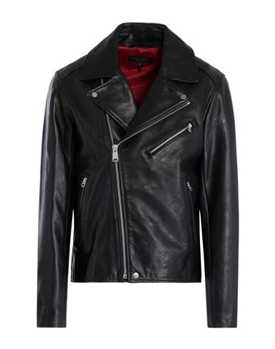 Shop Rag & Bone Man Jacket Black Size L Bovine Leather