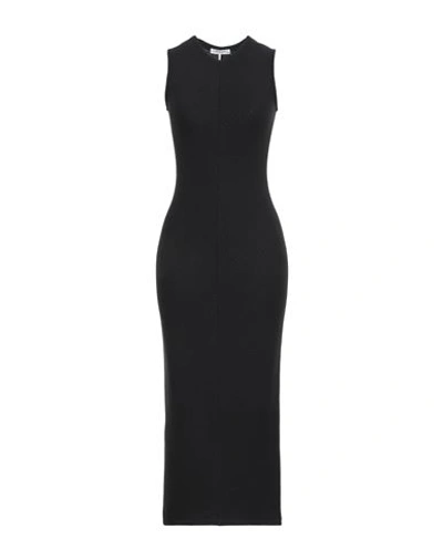 Shop Rag & Bone Woman Midi Dress Black Size Xs Cotton, Modal, Linen, Elastane, Rayon
