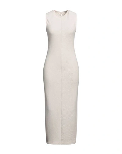 Shop Rag & Bone Woman Midi Dress Ivory Size M Cotton, Modal, Linen, Elastane, Rayon In White