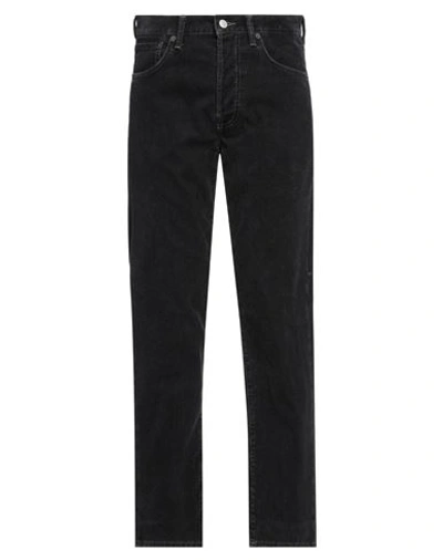 Shop Acne Studios Man Pants Black Size 33w-32l Cotton, Elastane