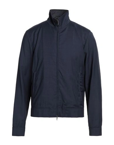 Shop Emporio Armani Man Jacket Midnight Blue Size 42 Wool