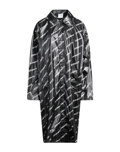 Shop Vetements Woman Overcoat & Trench Coat Black Size Xl Polyester