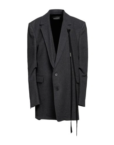 Shop Ann Demeulemeester Woman Coat Lead Size 8 Virgin Wool In Grey