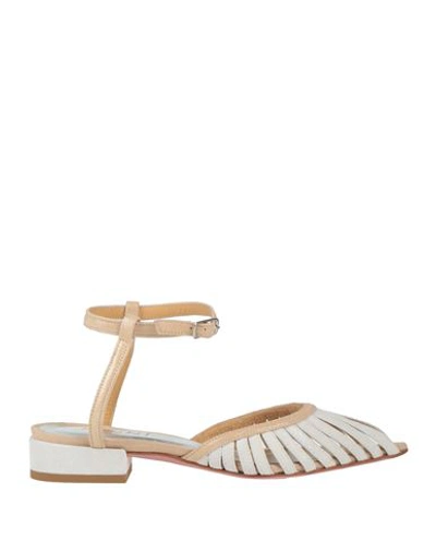 Shop Ninni Woman Sandals Off White Size 6 Leather