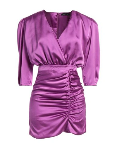 Shop Alice Miller Woman Mini Dress Mauve Size L Polyester, Elastane In Purple