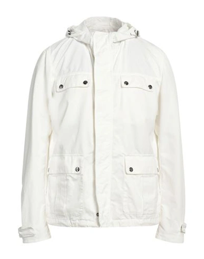 Herno Laminar Man Jacket White Size 42 Cotton, Polyester In White