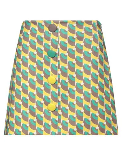 Maliparmi Malìparmi Woman Mini Skirt Yellow Size 8 Polyester, Elastane In Yellow