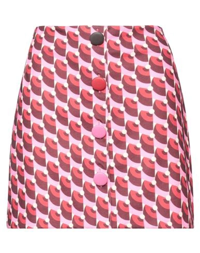 Shop Maliparmi Malìparmi Woman Mini Skirt Pink Size 8 Polyester, Elastane