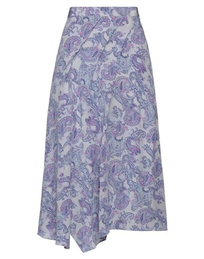 Shop Isabel Marant Woman Midi Skirt Light Purple Size 6 Silk