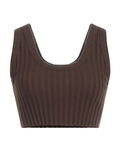 Cotton Citizen Woman Top Brown Size L Cotton, Elastane In Brown