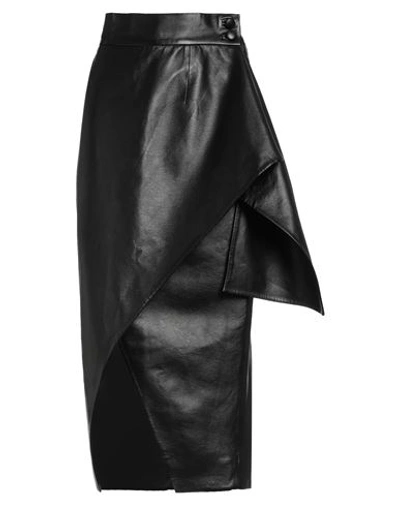 Shop Materiel Matériel Woman Midi Skirt Black Size 6 Polyester, Polyurethane